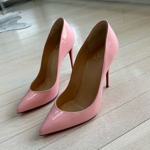 Christian Louboutin Pigalle Follies Patent Leather Pumps 37.5 Pink